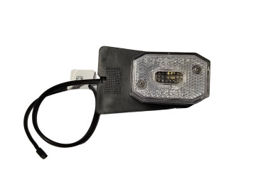 Aspock Flexipoint I White Front Marker Light with Bracket + 0.5m Cable