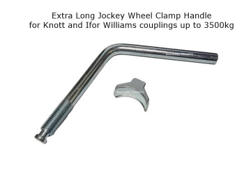 Extra Long Jockey Wheel Clamp Handle & Pad for Knott & Ifor Williams Couplings